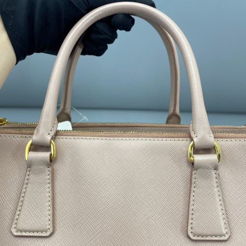 Prada Large Galleria Double Zip Tote Saffiano Calfskin Nude Pink