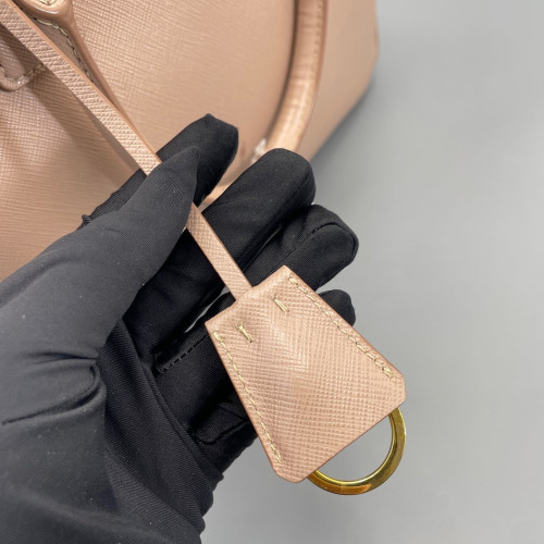 Prada Large Galleria Double Zip Tote Saffiano Calfskin Nude Pink