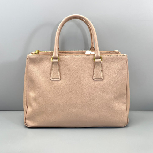 Prada Large Galleria Double Zip Tote Saffiano Calfskin Nude Pink