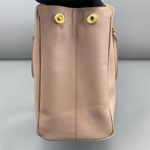 Prada Large Galleria Double Zip Tote Saffiano Calfskin Nude Pink