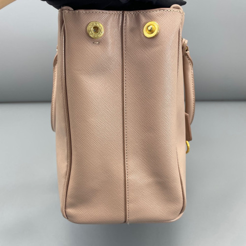 Prada Large Galleria Double Zip Tote Saffiano Calfskin Nude Pink