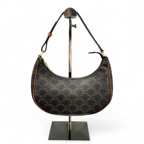 Celine Triomphe Medium Ava Shoulder Bag Triomphe Brown