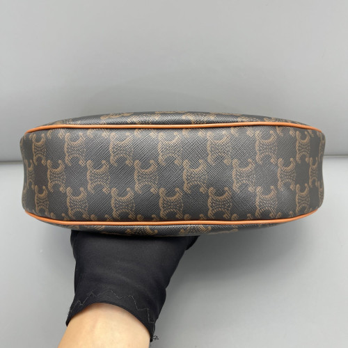 Celine Triomphe Medium Ava Shoulder Bag Triomphe Brown