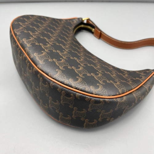 Celine Triomphe Medium Ava Shoulder Bag Triomphe Brown