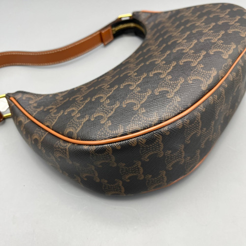 Celine Triomphe Medium Ava Shoulder Bag Triomphe Brown