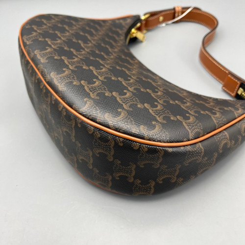 Celine Triomphe Medium Ava Shoulder Bag Triomphe Brown