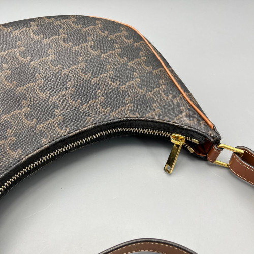 Celine Triomphe Medium Ava Shoulder Bag Triomphe Brown