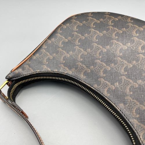 Celine Triomphe Medium Ava Shoulder Bag Triomphe Brown