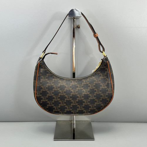 Celine Triomphe Medium Ava Shoulder Bag Triomphe Brown