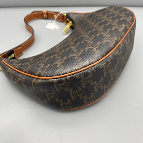 Celine Triomphe Medium Ava Shoulder Bag Triomphe Brown