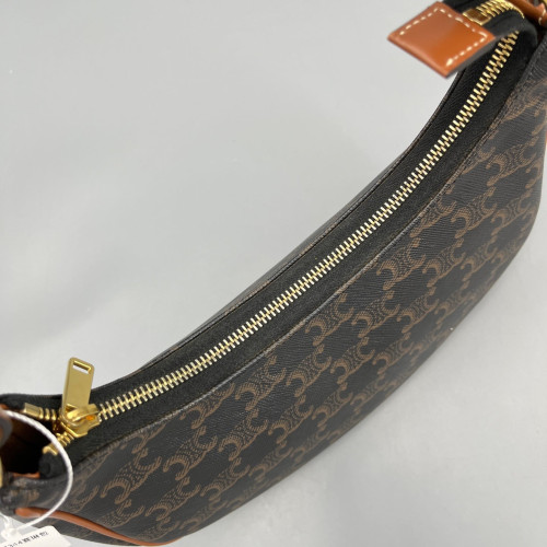 Celine Triomphe Medium Ava Shoulder Bag Triomphe Brown