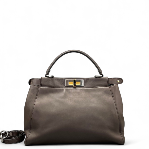 Fendi Peekaboo Iconic Medium Calfskin Brown