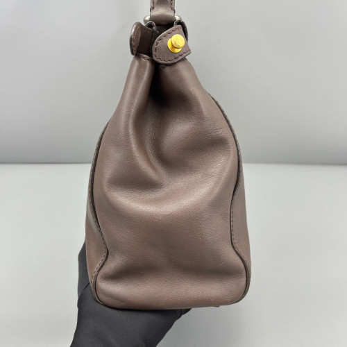Fendi Peekaboo Iconic Medium Calfskin Brown