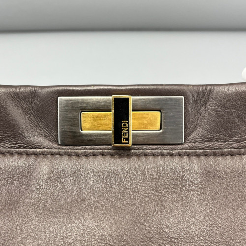 Fendi Peekaboo Iconic Medium Calfskin Brown