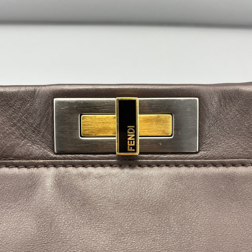 Fendi Peekaboo Iconic Medium Calfskin Brown