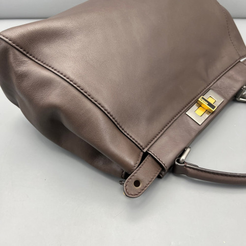 Fendi Peekaboo Iconic Medium Calfskin Brown