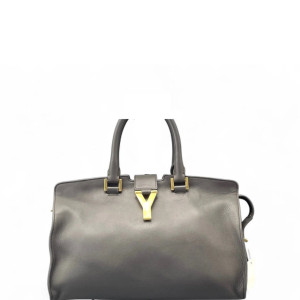 Yves Saint Laurent Small Cabas Chyc Calfskin Grey