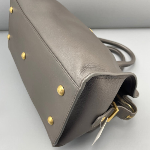 Yves Saint Laurent Small Cabas Chyc Calfskin Grey