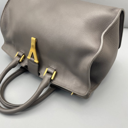 Yves Saint Laurent Small Cabas Chyc Calfskin Grey