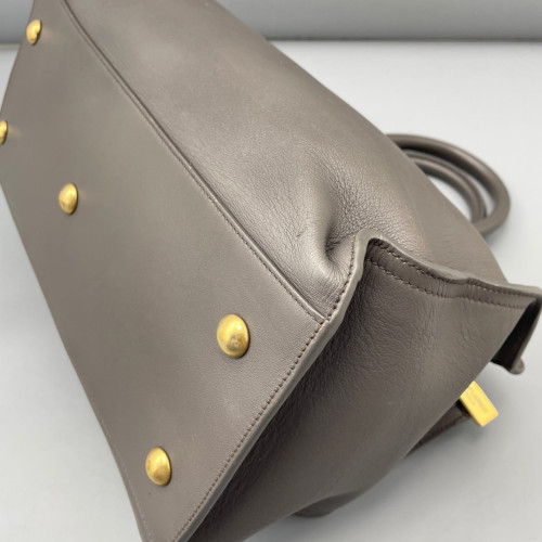 Yves Saint Laurent Small Cabas Chyc Calfskin Grey