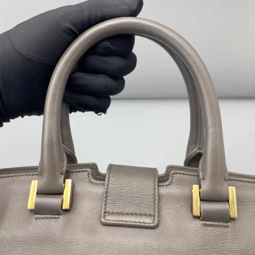 Yves Saint Laurent Small Cabas Chyc Calfskin Grey