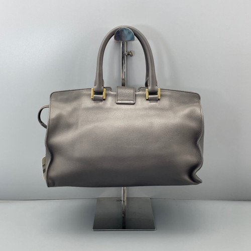 Yves Saint Laurent Small Cabas Chyc Calfskin Grey
