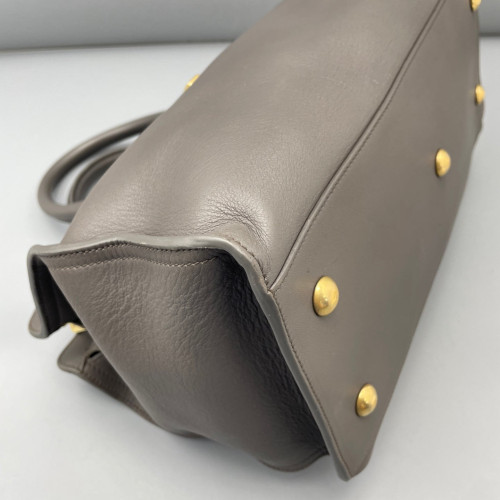 Yves Saint Laurent Small Cabas Chyc Calfskin Grey