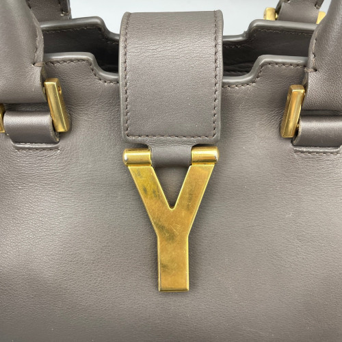 Yves Saint Laurent Small Cabas Chyc Calfskin Grey