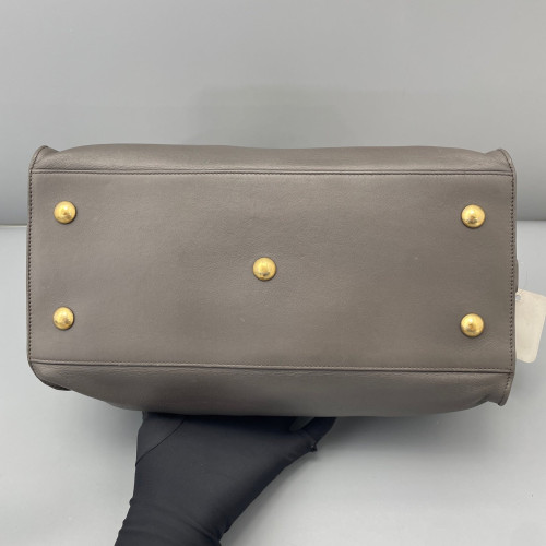 Yves Saint Laurent Small Cabas Chyc Calfskin Grey