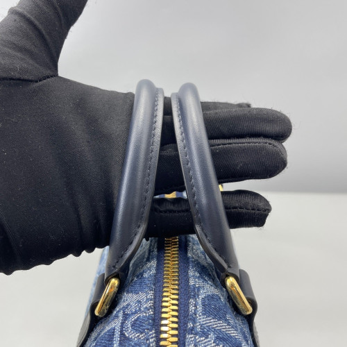 Dior Groove 17 Bag Denim Blue