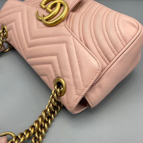 Gucci Small GG Marmont Calfskin Pink Gucci Small GG Marmont Calfskin Pink