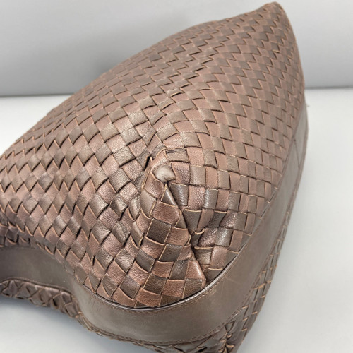 Bottega Veneta Tote Bag Calfskin Intrecciato Brown
