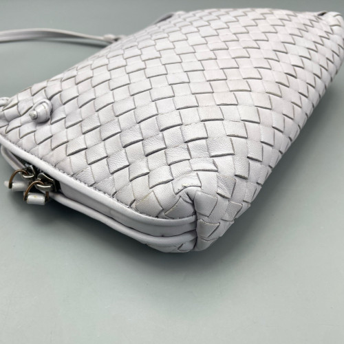 Bottega Veneta Nodini Crossbody Messenger Calfskin Intrecciato Light Purple