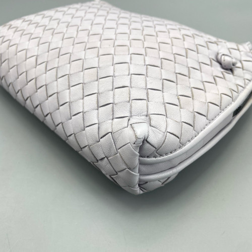 Bottega Veneta Nodini Crossbody Messenger Calfskin Intrecciato Light Purple