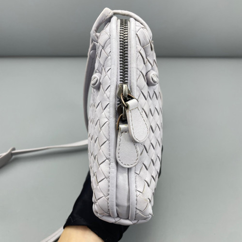 Bottega Veneta Nodini Crossbody Messenger Calfskin Intrecciato Light Purple