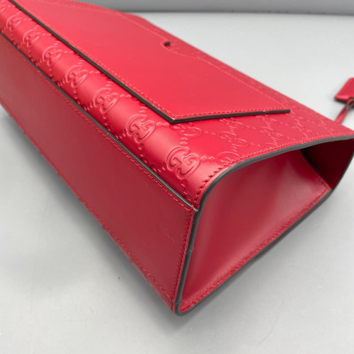 Gucci Medium Padlock Shoulder Bag Guccissima Red
