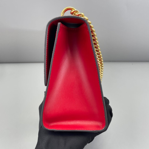 Gucci Medium Padlock Shoulder Bag Guccissima Red