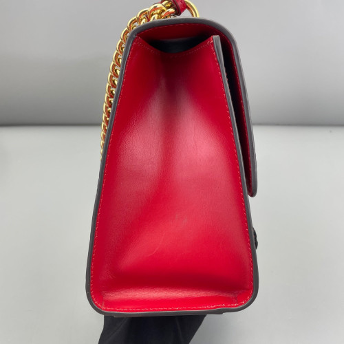 Gucci Medium Padlock Shoulder Bag Guccissima Red