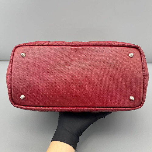 Dior Tote Bag Coated Canvas Burgundy Dior Tote Bag Coated Canvas Burgundy