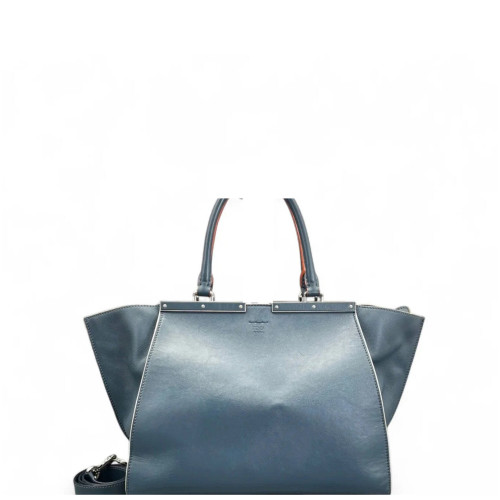 Fendi Regular 3jours Tote Calfskin Blue