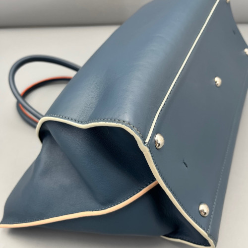 Fendi Regular 3jours Tote Calfskin Blue