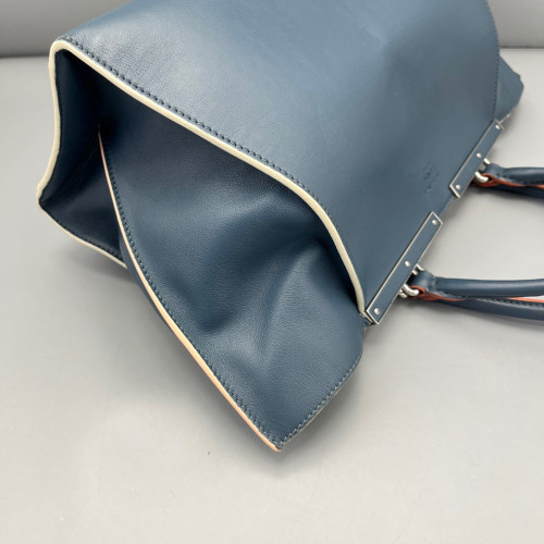 Fendi Regular 3jours Tote Calfskin Blue