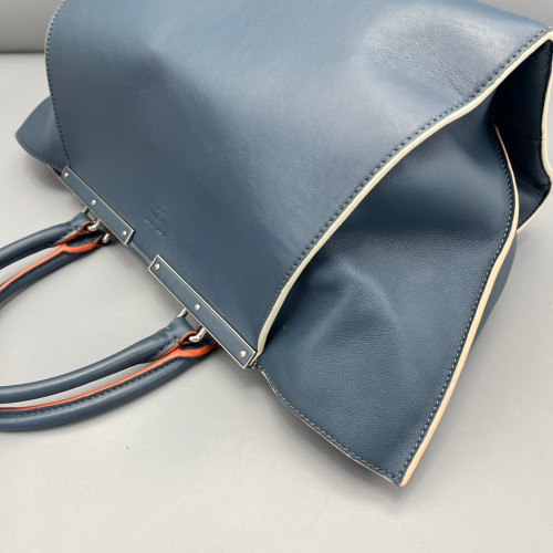 Fendi Regular 3jours Tote Calfskin Blue