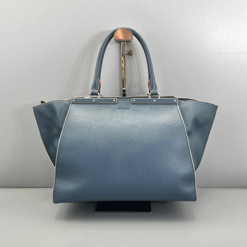 Fendi Regular 3jours Tote Calfskin Blue
