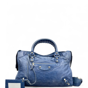 Balenciaga Medium City Arena Lambskin Blue