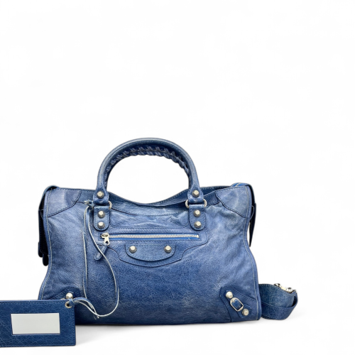 Balenciaga Medium City Arena Lambskin Blue