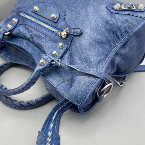 Balenciaga Medium City Arena Lambskin Blue