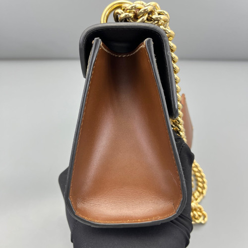 Gucci Small Padlock Shoulder Bag GG Monogram Black Brown Gucci Small Padlock Shoulder Bag GG Monogram Black Brown