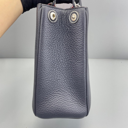 Dior Medium Diorissimo Tote Calfskin Dark Blue