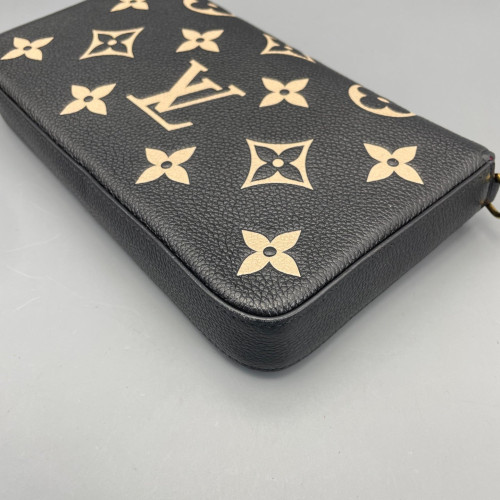 Louis Vuitton Pochette Felicie Chain Wallet Monogram Empreinte Giant Black White